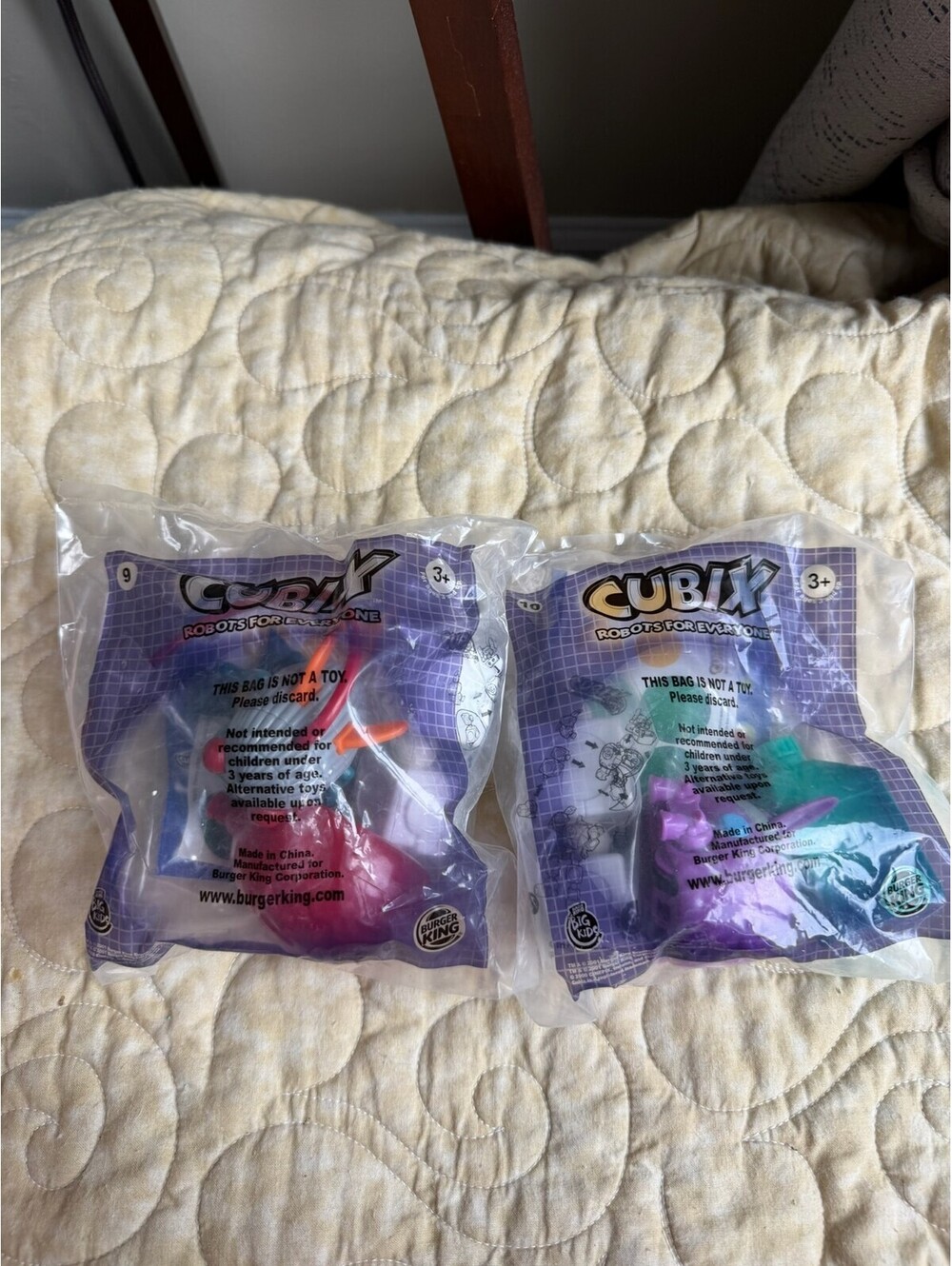 2002 Cubix Burger King Kids Meal Toys Set of 2 Sealed